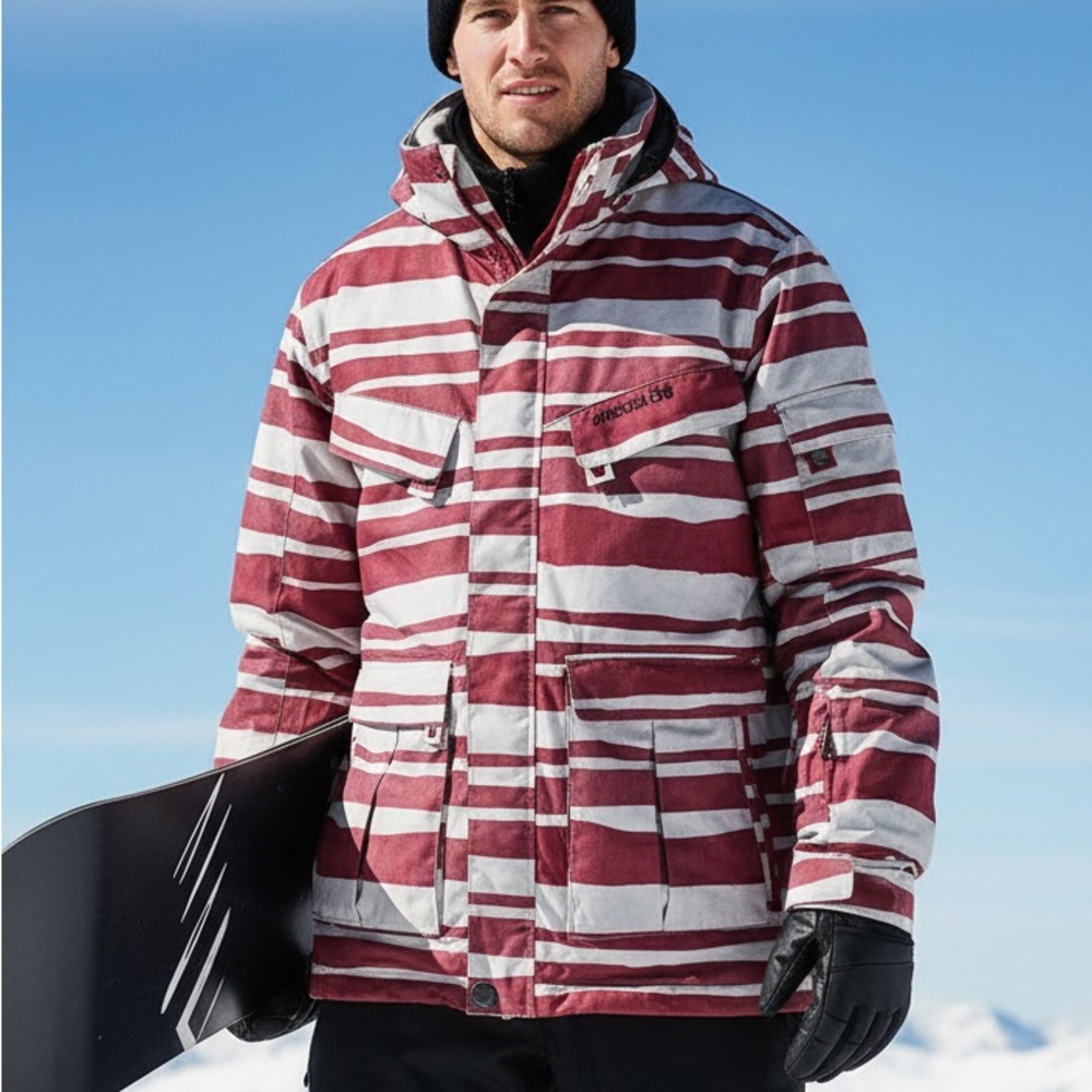 Special Blend XL Snowboard Jacket • Retro Stripe • Waterproof Winter Coat